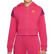 Sweat Zippé Rose Fille Nike Hoodie pas cher