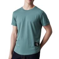 T-shirt Vert Homme Calvin Klein Jeans Badge Turn Up