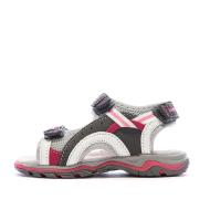 Sandales Grises/Rouges Bébé Kimberfeel Missi pas cher