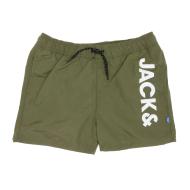 Short de bain kaki garçon Jack & Jones Staruba