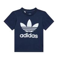 T-shirt Marine Garçon Adidas Trefoil HK7503 pas cher