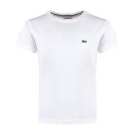 T-shirt Blanc Garçon Lacoste TJ1442 pas cher