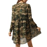 Robe Imprimé Camouflage Kaki Femme Pepe jeans Denise vue 2