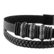 Bracelet Noir/Argent Homme Geographical Norway 315066 vue 3