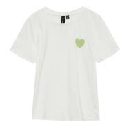T-shirt Blanc/Vert Femme Vero Moda Julia