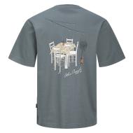 T-shirt Bleu/Gris Homme Jack & Jones Rislington vue 4