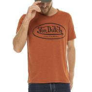 T-shirt Orange Homme Von Dutch RON pas cher
