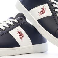 Baskets Marine/Blanc/Rouge Homme US Polo ASSN High-top vue 7