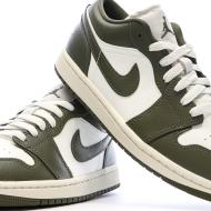 Baskets Kaki Mixte Nike Air Jordan 1 Low vue 7