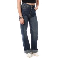 Jean Droit Bleu Foncé Femme Monday Premium Wide Vintage pas cher