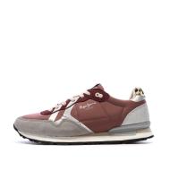 Baskets Bordeaux/Gris Femme Pepe jeans Marlon pas cher
