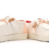 Chaussures Blanche/Orange Femme Hey Dude Wendy Stretch vue 7