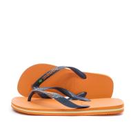 Tongs Orange Mixte HavaianasBrasil Logo pas cher