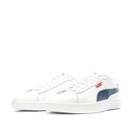 Baskets Blanches/Marine Garçon Puma Smash 3.0 vue 6