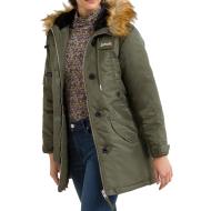 Parkas Kaki Femme Schott Elisa pas cher