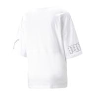 T-shirt Blanc Femme Puma Clrblk vue 2