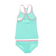 Maillot de bain 2 pièces Turquoises/Rose Fille Nike Racerback vue 2
