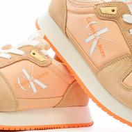 Baskets Orange/Beige Femme Calvin Klein Jeans Runner Sock vue 7
