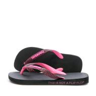 Tongs Noir/Rose Mixte Havaianas Top Bold pas cher