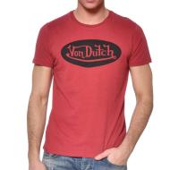 T-Shirt bordeaux homme Von Dutch Front