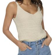 Débardeur Beige Femme Jdy Tropica