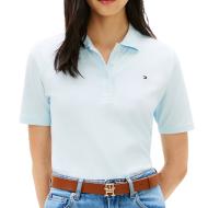 Polo Bleu Pale Femme Tommy Hilfiger CYR pas cher