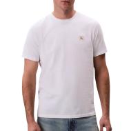 T-Shirt Blanc Homme Calvin Klein Jeans Badge 30s Jersey-bright