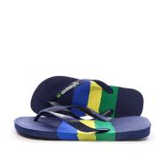 Tongs Marines/Vertes Homme Havaianas Brasil pas cher