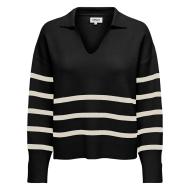 Pull Noir/Ecru Femme Only Monica