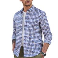 Camisa estampada azul para hombre Freeman Porter Jeremiah Daisies barato