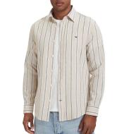 Chemise Beige/Blanc Homme Tommy Hilfiger Tjm Reg Linen