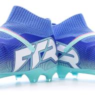 Chaussures de Football Bleues Homme Puma Future 7 Match+ LL FG/AG vue 7