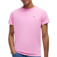 T-shirt Rose Homme Tommy Hilfiger Tjm Xslim Jersey pas cher