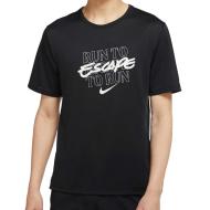T-Shirt De Running Noir Homme Nike Dri-Fit Miler Wild pas cher