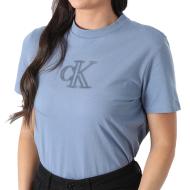 T-Shirt Bleu Clair Femme Calvin Klein Jeans Classic pas cher