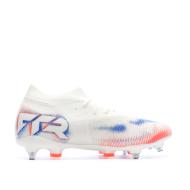 Zapatillas de fútbol blancas/naranjas para hombre Puma Future 8 Match ver 2