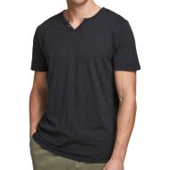 T-shirt Noir Homme Jack & Jones Split Neck