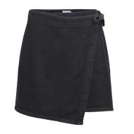 Jupe Portefeuille Denim Noir Femme Vero Moda Rosie vue 3