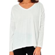 T-shirt Manches Longues Blanc Femme Kaporal 23