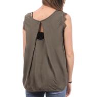 Top Kaki Femme Teddy Smith Oriane vue 2