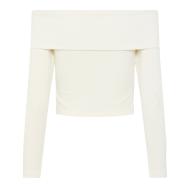 T-Shirt Manches Longues Blanc Femme Pieces Lenda vue 2