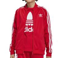 Veste Rouge Garçon Adidas Track Top pas cher