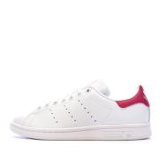 Baskets Blanches/Roses Fille Adidas Stan Smith pas cher