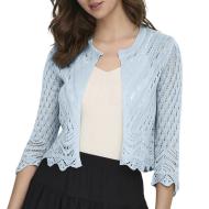 Cardigan Bleu Femme JDY Sun 3/4 Cropped