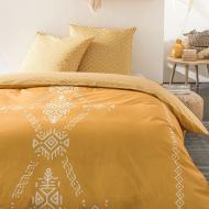 Parure de Lit Jaune 240x220cm Today Coton 57 Fils Sunshine pas cher