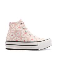 Baskets Rose à fleurs Fille Converse All Star Lift Platform Floral vue 2
