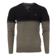 Pull Noir/Gris Homme RMS26 61008 pas cher