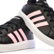 Baskets Noir/Rose Fille/ Femme Adidas Grand Court 2.0 K vue 7
