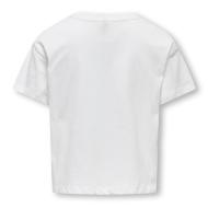 Weiß/Schwarzes T-Shirt für Mädchen, weiß, Kids ONLY Koghelen Ansicht 2