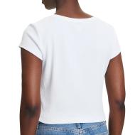 T-Shirt Blanc Femme Calvin Klein Label 2x2 vue 2